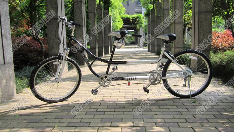 自行车-变速双人自行车 双人骑自行车 旅行车 