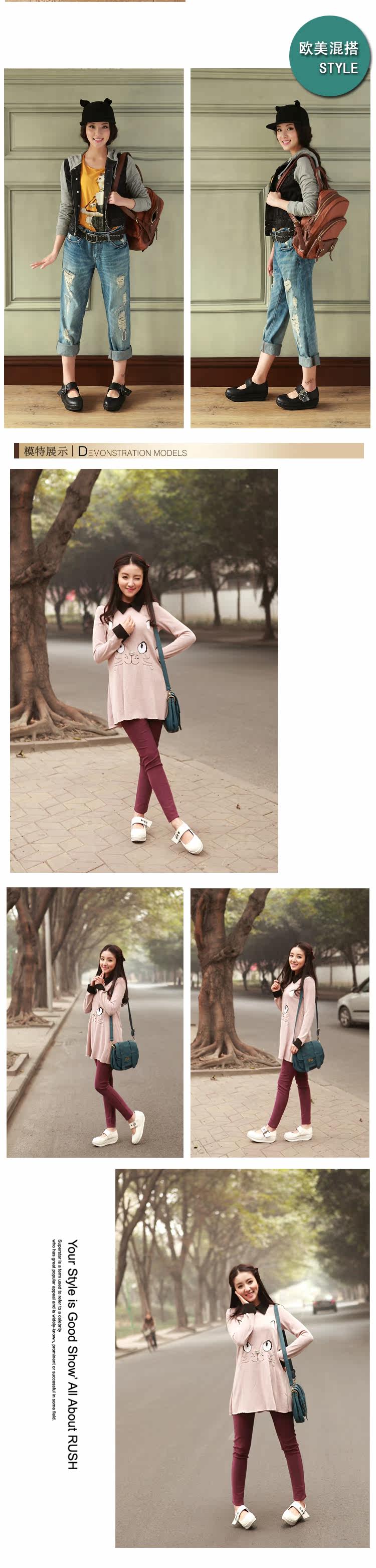 2013 spring-summer school of new platform shoes air Womens shoes of platform shoes grass hither belt buckle wedges shoes women's shoes