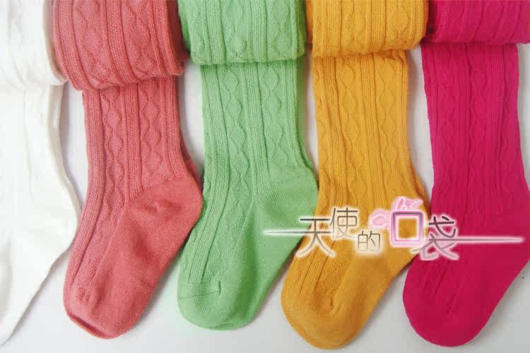 Baoyeah Kids Rainbow Angel Pocket child Joker even ribbed leggings girls pants socks Kids pants