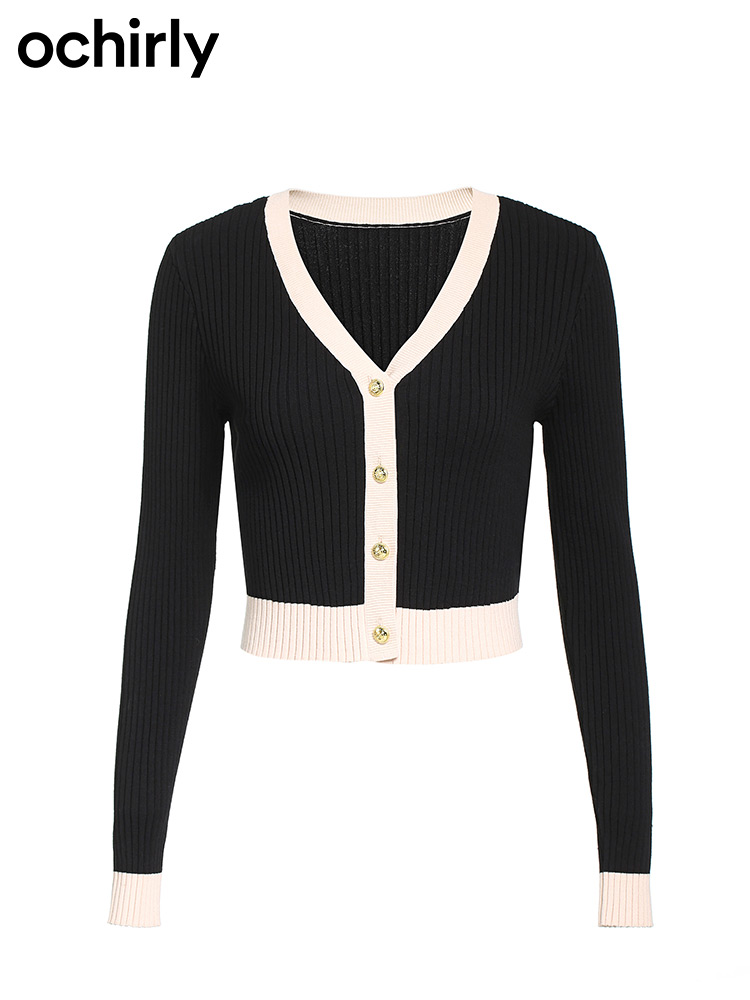 ochirly Ou Shili   Little fragrance knitting loose coat female   The new spring clothes jacket have cash less than that is registered in the accounts Cardigan V-neck Retro