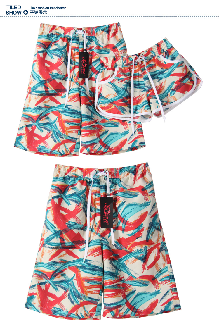 ku-house<em>沙滩裤</em> <em>情侣</em>韩版 <em>短裤</em>女 居家休闲裤 情