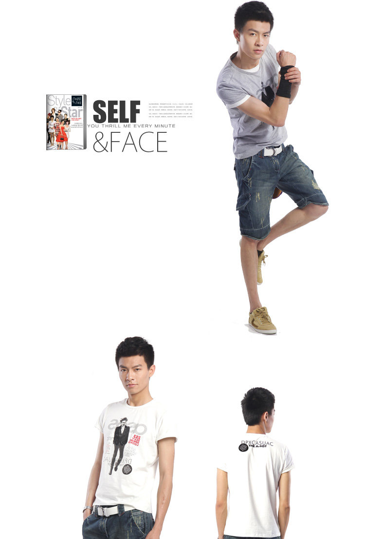 [商城夏季大促]SELFace水洗<em>破</em>洞<em>男士</em>多口袋翻