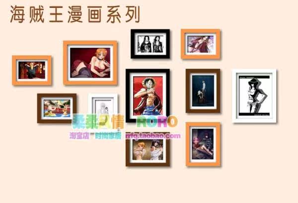 特别版<em>海贼王 照片墙</em> 相框墙 实木相框 相框幕墙