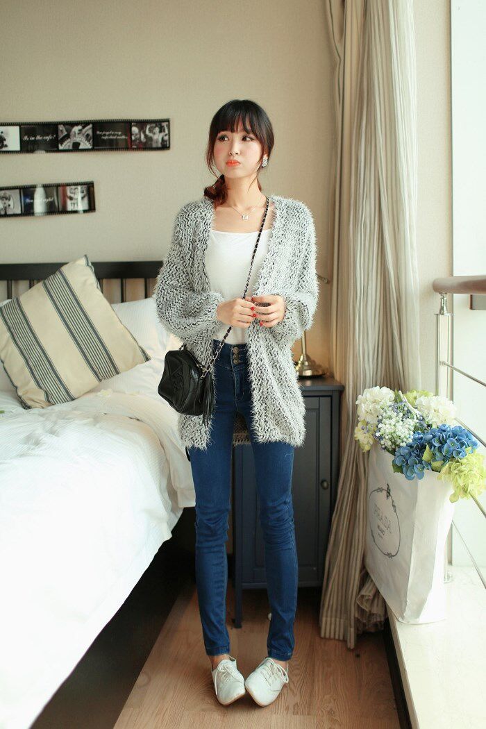 099超厚2013女装<em>秋装</em>新款韩国中<em>长款开衫</em>针织