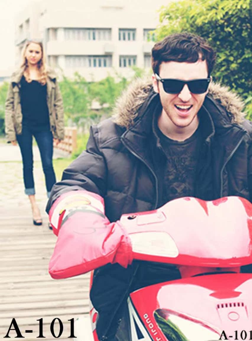 【外贸品质 电动车摩托车保暖手套 防风防寒防