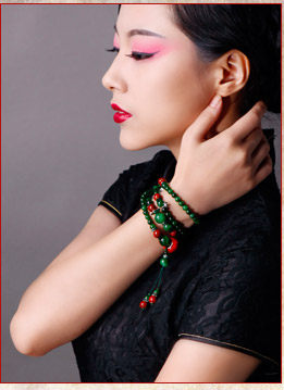 Phoenix Nirvana women sweater chain long necklace Crystal multilayer dry green Chinese style of retro fashion jewelry
