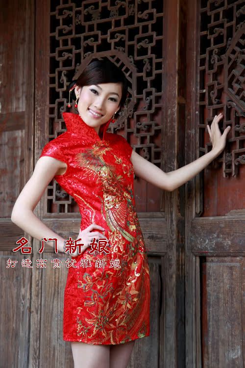 名门新娘婚纱礼服旗袍\/2010唐装旗袍\/新娘敬酒服结婚服636 大红_新娘旗袍_婚纱礼服_名门新娘官方网站 - 婚纱礼服旗袍一站式购物商城