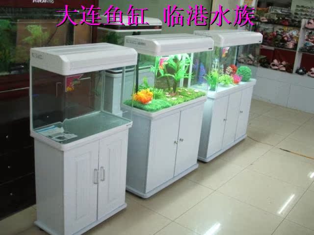 【大连鱼缸(带地柜)1米博宇100高清玻璃鱼缸家