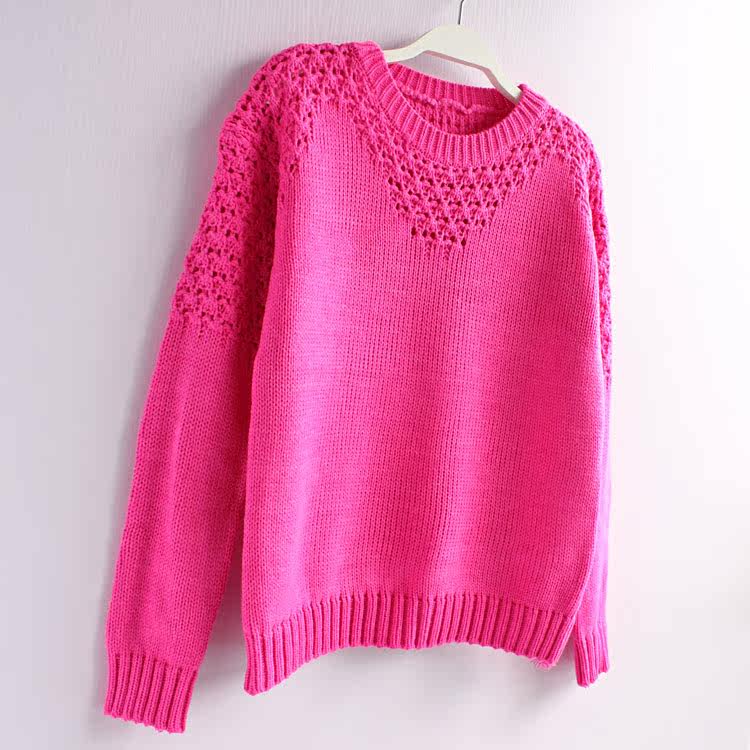 【2014新款<em>毛衣女韩版宽松套头</em>打底针织衫加