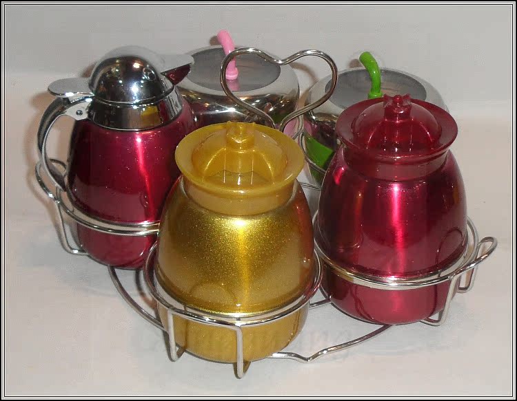 小皇冠五件套D厨房用品不锈钢调料盒 调味瓶罐