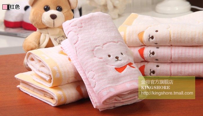 Gold cotton towel four cartridge cartoon cute bear care skin soft and comfortable new products