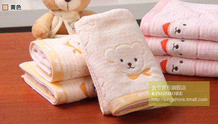 Gold cotton towel four cartridge cartoon cute bear care skin soft and comfortable new products