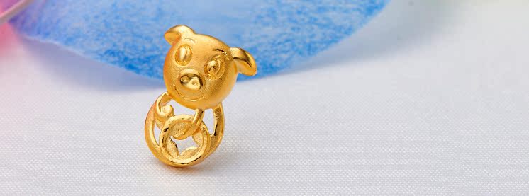 【评价】周大福官方正品黄金\/足金生肖猪吊坠