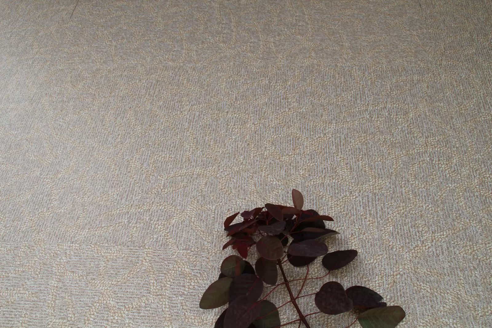 【时尚新款 地毯纹 塑胶地板 防水防滑防污 石塑