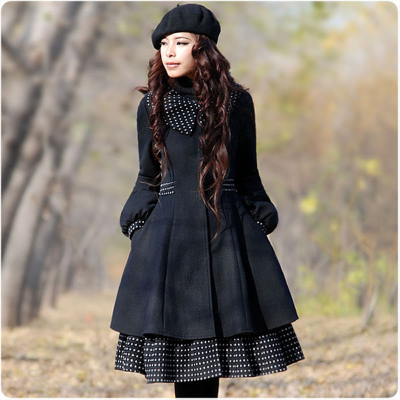 【<em>烟花烫</em>SD2013冬新品女装气质长袖毛呢大衣