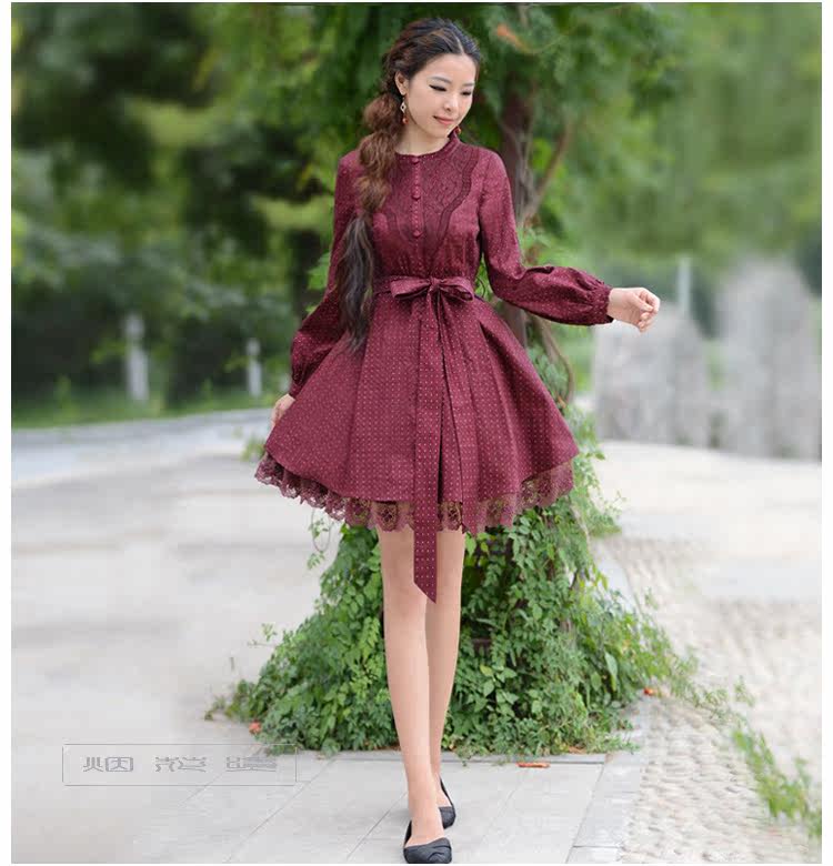 <em>烟花烫</em>LY<em>2013</em>秋<em>新款女装</em>气质修身长袖长款风