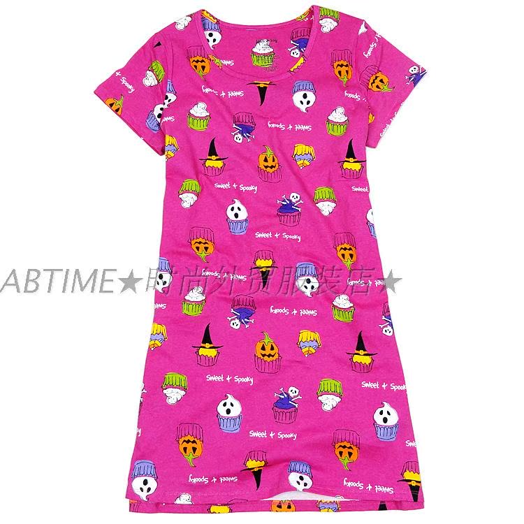 foreign trade original single Short sleeve pajamas Nightdress special Plus Size Fattening pure cotton foreign trade ma'am Home Furnishing Long T-shirt maternity dress