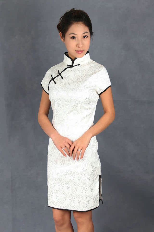 98.00元,淘宝热卖锋铭 茶楼 旗袍 服务员工作服