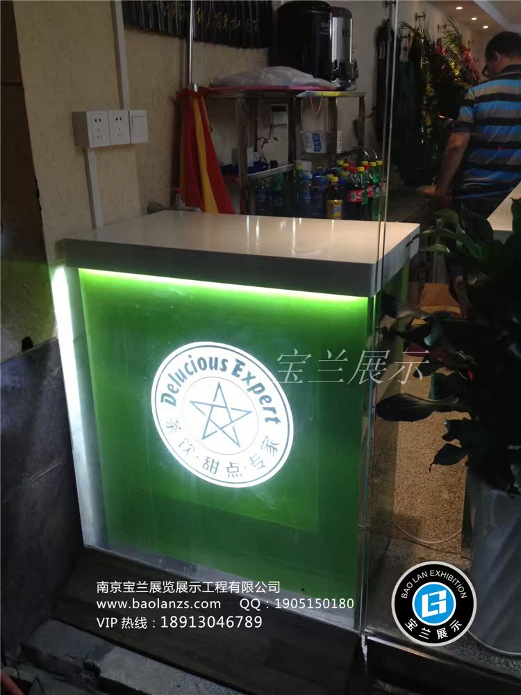 展示柜-南京奶茶店营业吧台 柜台 奶茶店店货柜