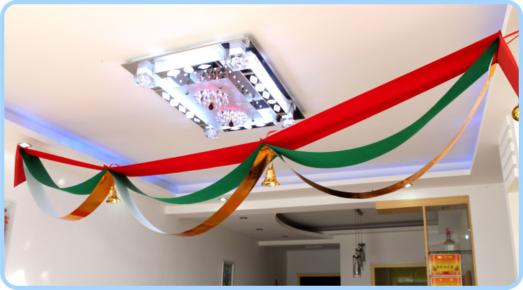 【圣诞节装饰品圣诞吊旗 二段-四段圣诞波浪旗