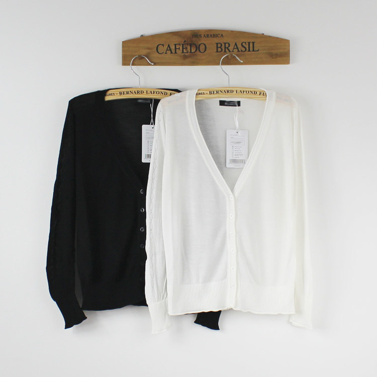 2014春装新款外搭纯色长袖<em>针织</em>外套<em>薄针织</em>衫