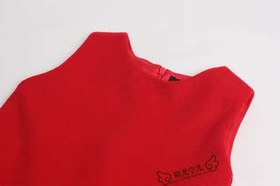 2013秋冬新款童装连衣裙大红色女童<em>毛呢</em>背心