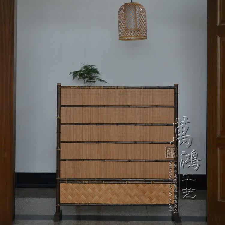 напольная ширма 【座屏】手工和室屏风 日式隔断 双面屏风 高端竹工艺品99123 Wanhong