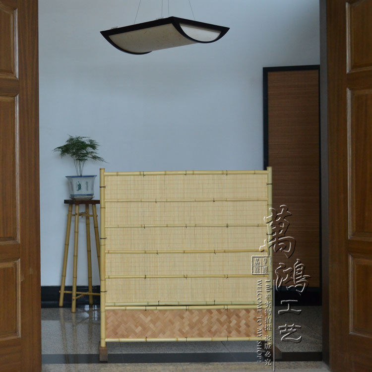 напольная ширма 【座屏】手工和室屏风 日式隔断 双面屏风 高端竹工艺品99123 Wanhong