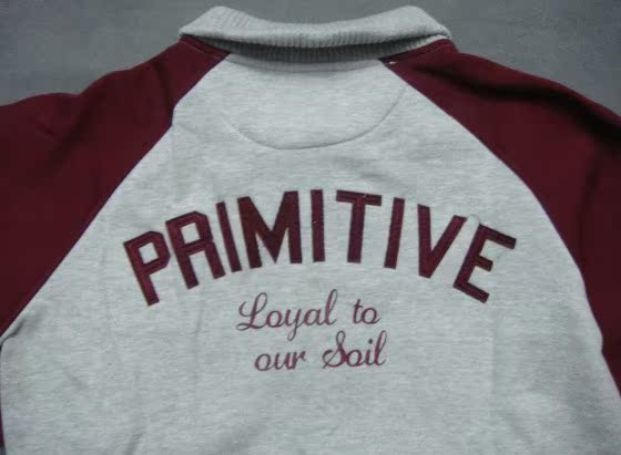 美国潮牌PRIMITIVE 撞色 毛绒LOGO 棒球夹克