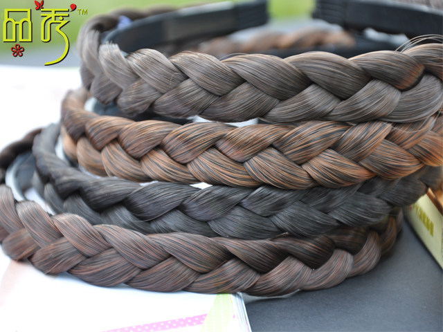 Lemon-tree 2013 New OL Temperament Vintage Sweet Womens Wig Braids Headband
