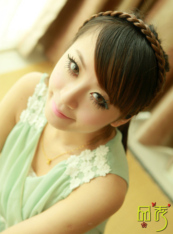 Lemon-tree 2013 New OL Temperament Vintage Sweet Womens Wig Braids Headband