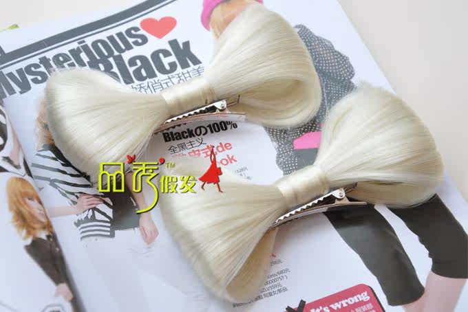 Lemon-tree 2013 New OL Temperament Sweet Duck Mouth Clip Womens Bowknot Wig 14.5 x 9.5cm