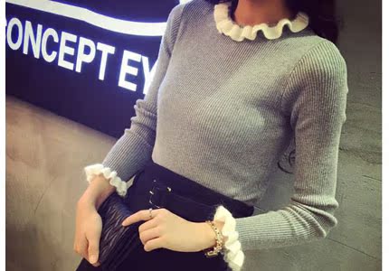 Юбка Сезон осень/зима 2014 щели в корейской версии нового толстый твердый цвета хип юбки вязать сумки Осень/Зима Женская плюс размер спандекс сексуальные