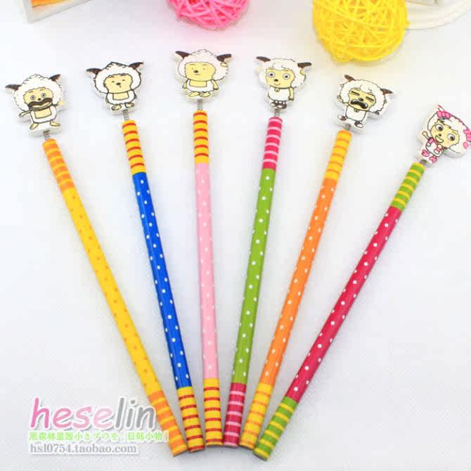 Colorful Cartoon Animals Style Wooden Pencils 2B Student Pencils10pcs B24