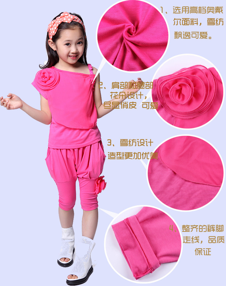 【<em>一件代发女童套装</em>2014夏季新款 韩版纯棉雪