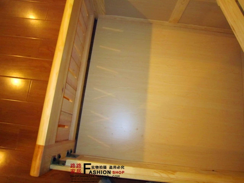 Ưu đãi đặc biệt / giường gỗ thông cao giường gỗ rắn chắc giường kiểu Trung Quốc giường đôi mục vụ hộp gỗ thông đơn lưu trữ đồ nội thất phòng cưới - Giường