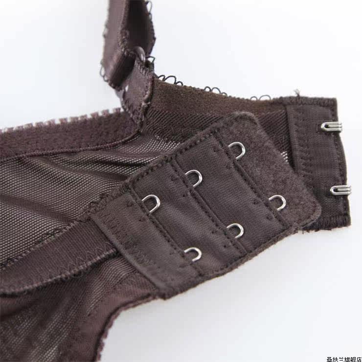 桑扶兰 刺绣蕾丝花边深V薄杯<em>文胸</em> AK809棕色