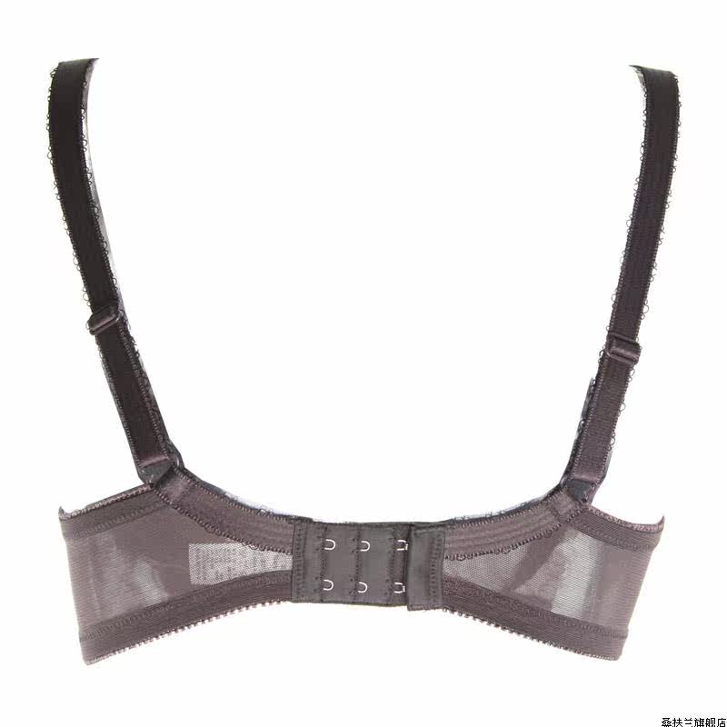 桑扶兰 刺绣蕾丝花边深V薄杯<em>文胸</em> AK809棕色