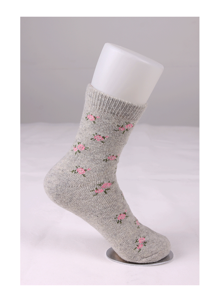 南极人5双盒装加厚保暖中筒兔羊毛袜冬