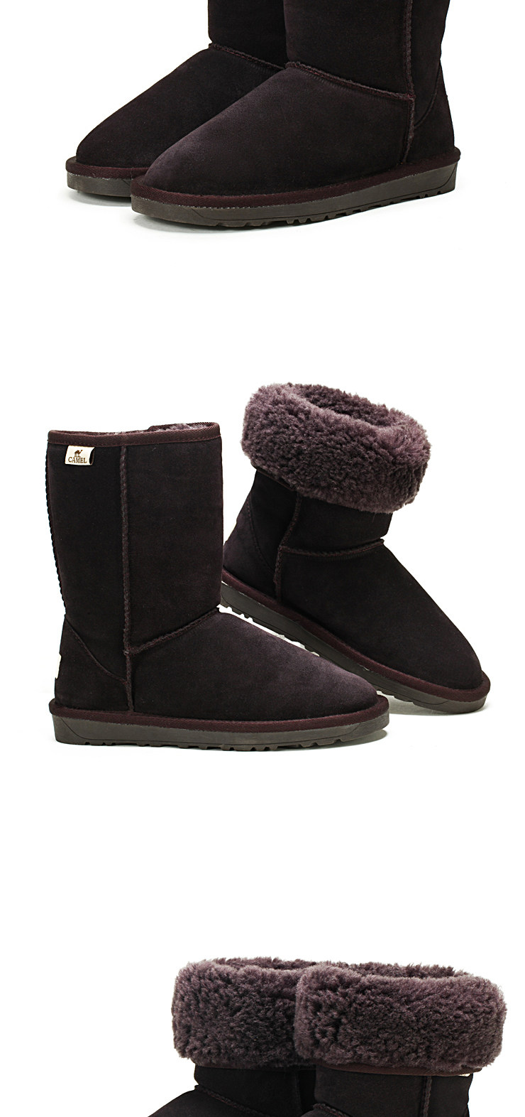 Camel Camel outside the user's snow boots winter fashion boots women boots