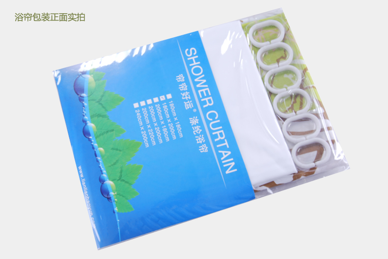 帘帘好运 云树之思防水涤纶印花浴帘180CM宽200CM高