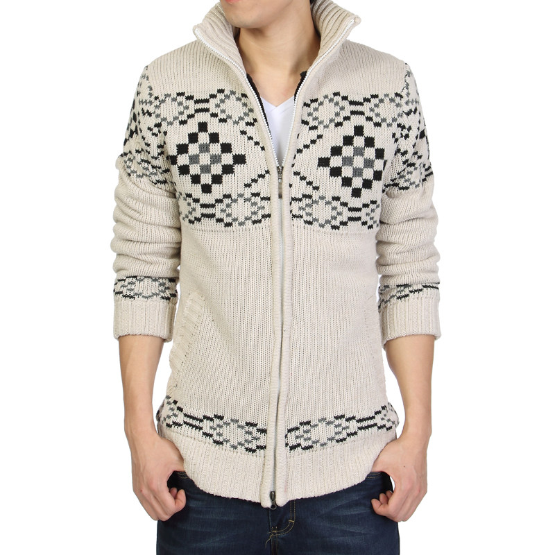 男装针织<em>开衫</em>韩版男士<em>线</em>衫线衣<em>男加</em>绒加厚毛衣