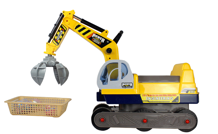 大号挖掘机可坐 可骑挖土机玩具挖机 儿童玩具车可坐工程车jy