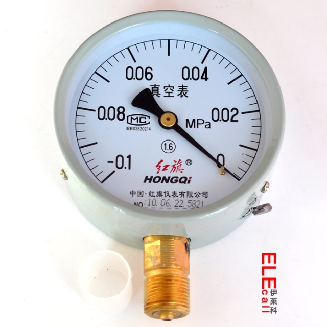 elecall*普通真空表 z-100-0.1-0mpa(红旗)