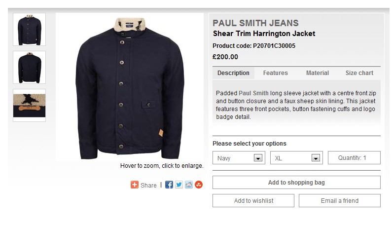 Куртка Paul Smith PA*L SM*TH 2012 Хлопок Воротник-стойка Куртка Paul Smith PA*L SM*TH 2012 Paul Smith Хлопок Утеплённая модель Воротник-стойка Осень Прямой покрой