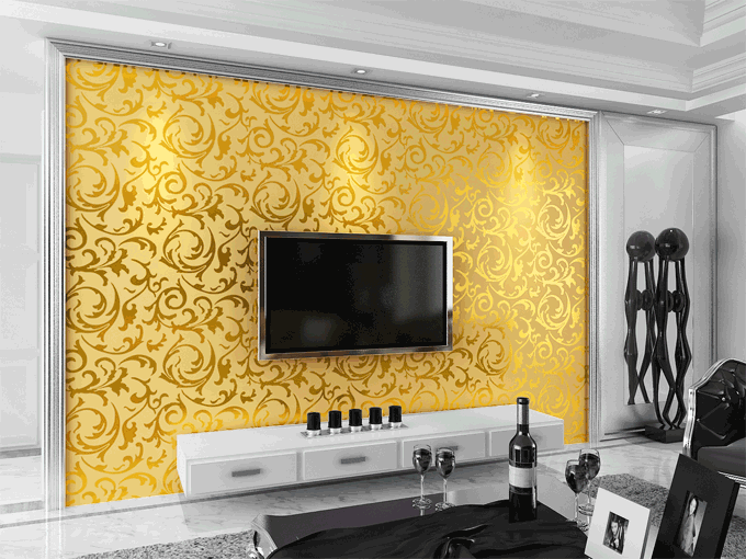 洛可可 奢华植绒影视墙 简约欧式电视背景墙纸 高档客厅壁纸 特价--2012年品牌排行榜★推荐什么牌子好|哪种好