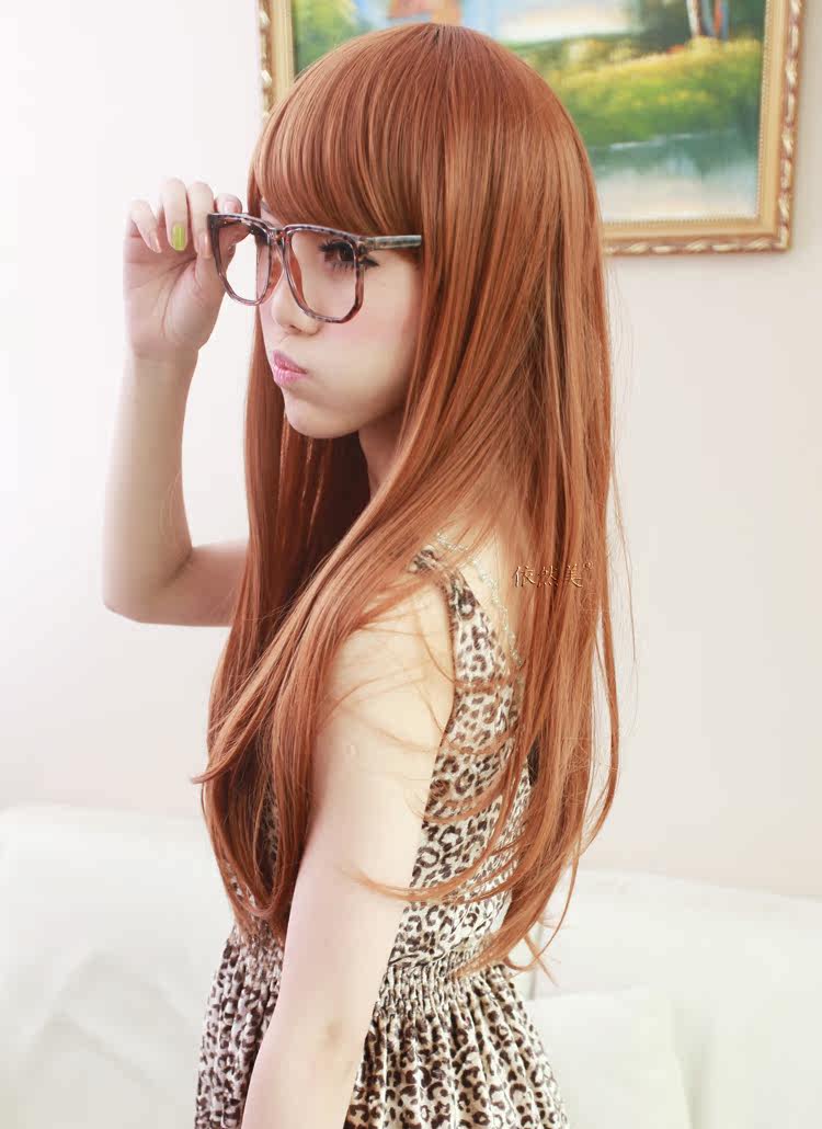 Yina 独家'【长 <em>直</em> 蓬松 时尚<em>女生</em>假<em>头发</em>斜刘海