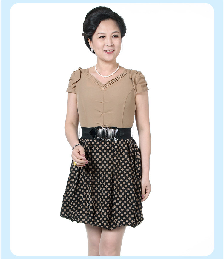 【<em>中年</em>人连衣裙<em>夏装中年妇女</em>批发中年<em>裙子</em>夏中