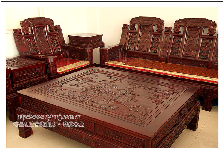 【非洲酸枝木沙发 红木沙发 电视柜 茶几 红木家