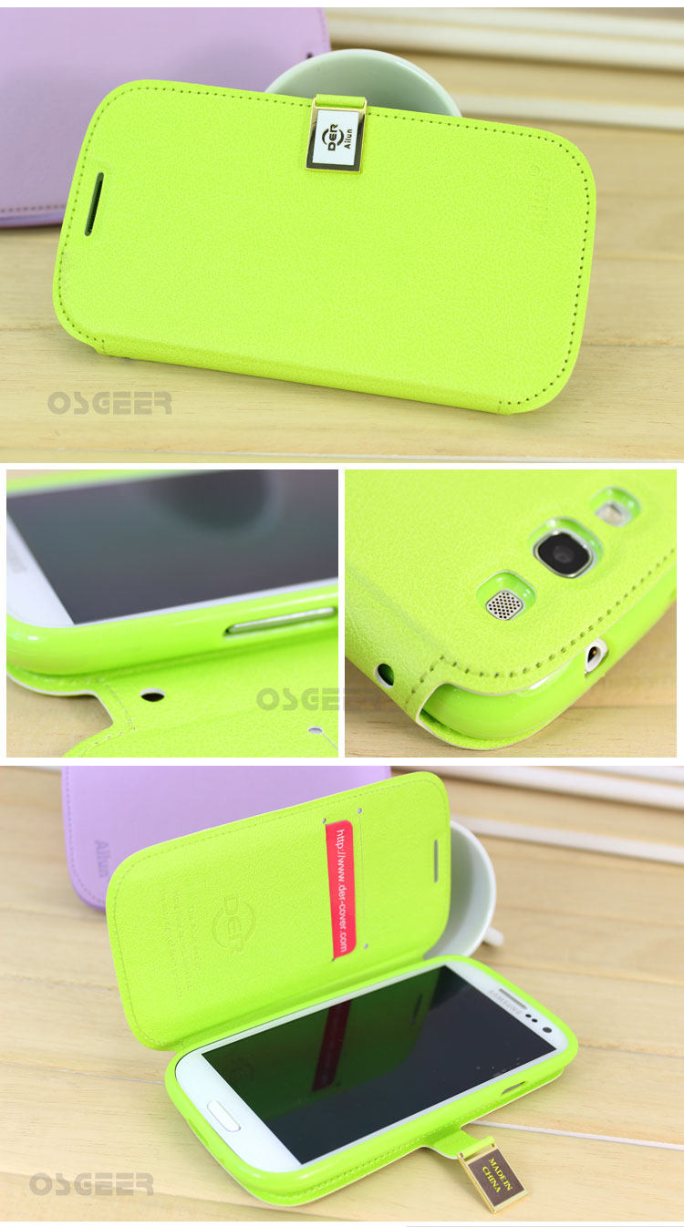 Leather case moblie phone for Samsung  i9300